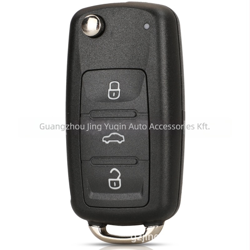 Autókulcs cseréjéhez készült héj VW/Skoda/Seat – ABS héj, fém kulcspenge, 45 g, távirányító nélkül