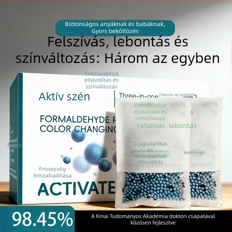Bambusz aktív szén tasak a formaldehid eltávolítására, természetes illat, szobákhoz alkalmas, márka Release freshness