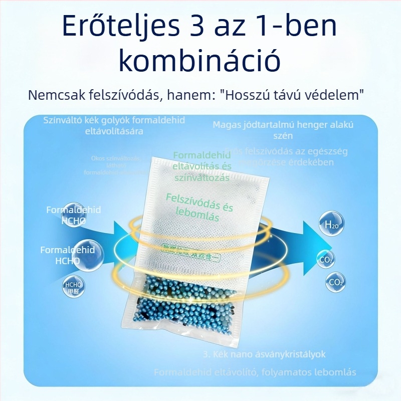 Bambusz aktív szén tasak a formaldehid eltávolítására, természetes illat, szobákhoz alkalmas, márka Release freshness