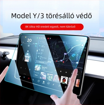 Edzett üveg védelem a Tesla Model 3/Y/YL középső kijelzőjéhez és a hátsó képernyőhöz — 1 év garancia