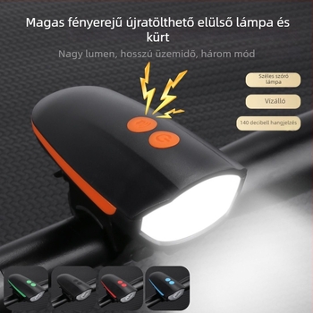Kerékpár első- és hátsó lámpa, USB-re tölthető, MTB-hez és éjszakai kerékpározáshoz