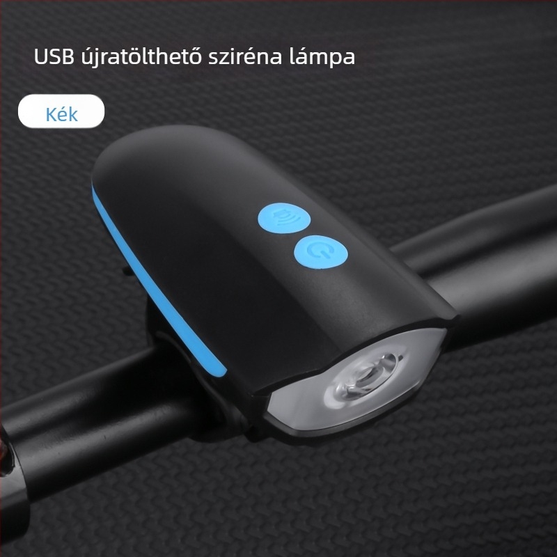 Kerékpár első- és hátsó lámpa, USB-re tölthető, MTB-hez és éjszakai kerékpározáshoz