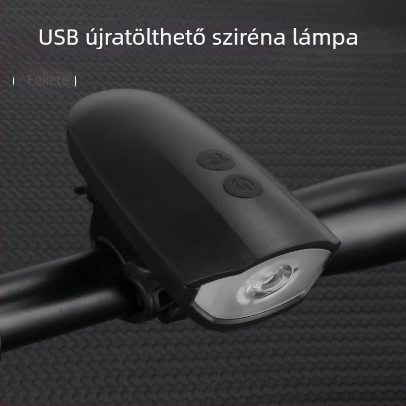 Kerékpár első- és hátsó lámpa, USB-re tölthető, MTB-hez és éjszakai kerékpározáshoz