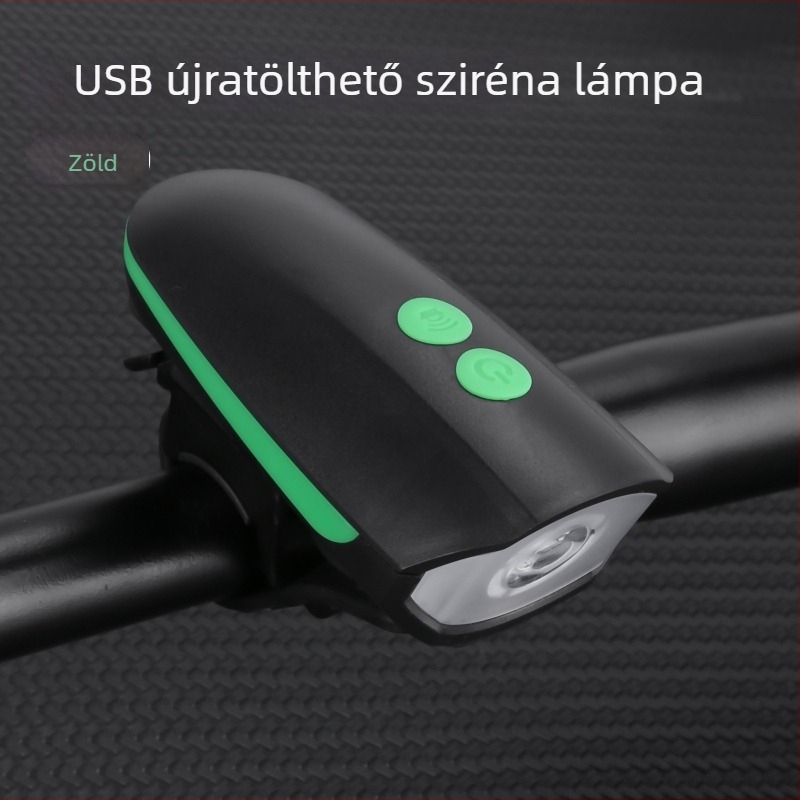 Kerékpár első- és hátsó lámpa, USB-re tölthető, MTB-hez és éjszakai kerékpározáshoz