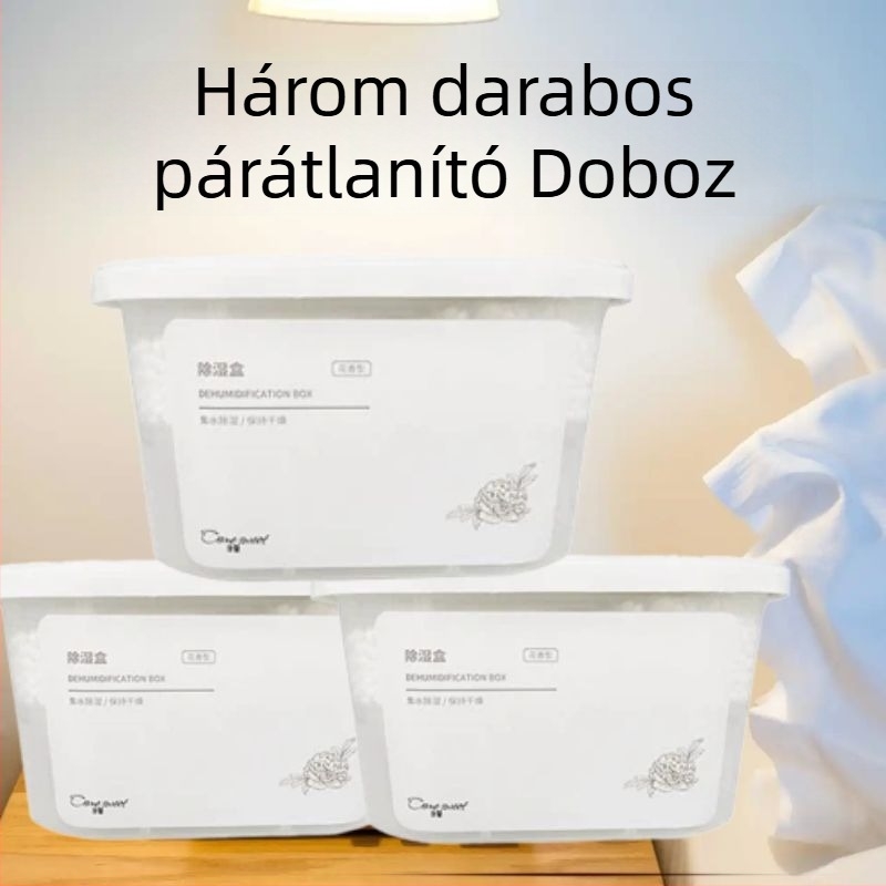 Kangxin 0,8 kg háromcsomagos nedvességelnyelő doboz, virágos illattal, Guangdong eredetű, háztartási dehumifikátor