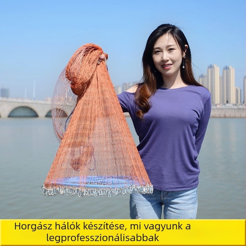 Kuhong dobó halászháló, monofilament vonal, engedélyezett magánmárka