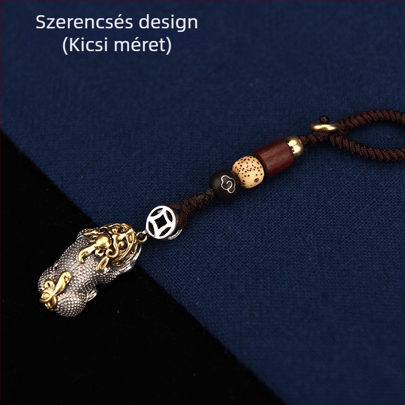 Autókulcstartó medál, kézzel szőtt kötél, zsinór anyag, retró uniszex stílus, 2024 tavasz