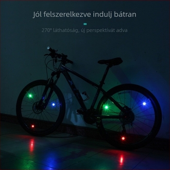 Kerékventil LED világítás, MTB LED kerékfény, modell B48-1, anyag PC, nem importált, elérhetők privát márkák