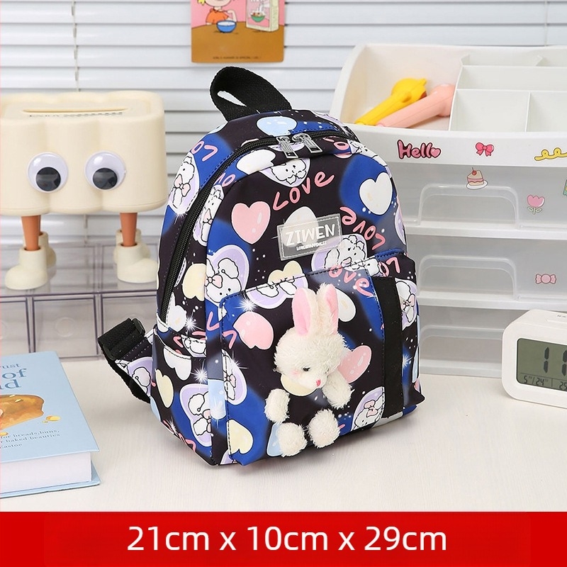 Általános iskolás gyerekeknek készült hátizsák aranyos anime mintával; anyag nylon, lélegző, vízálló, ultra könnyű; mintázat: anime karakter; görbült vállpánt.