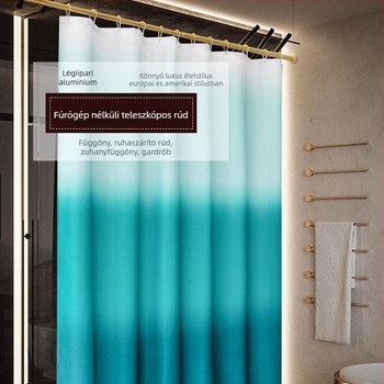 Zuhanyzófüggönyrúd – fúrás nélküli, teleszkópos, egyenes rúd, ruhák szárítására és gardrób függönyökhöz