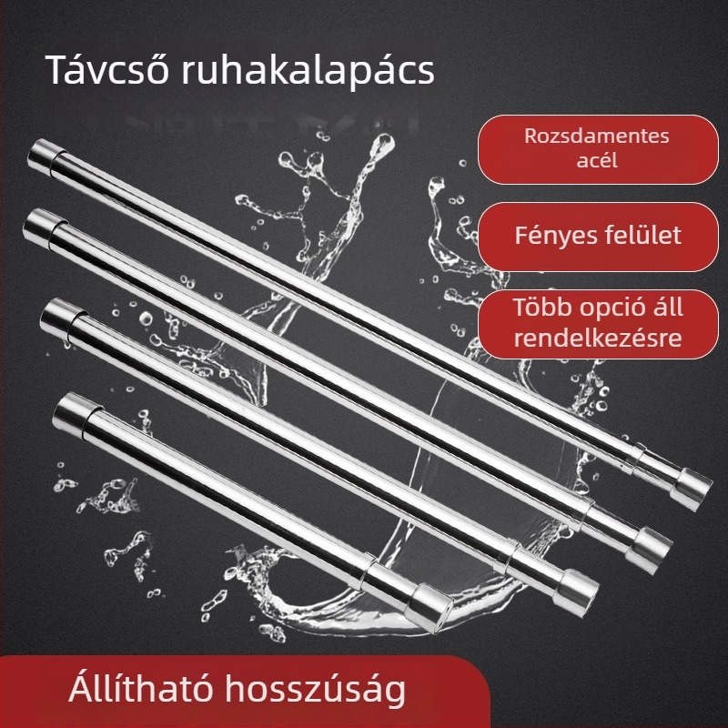 Sotegu rozsdamentes acél teleszkópos ruharúd – polírozott felülettel, modern egyszerű gardróbhoz