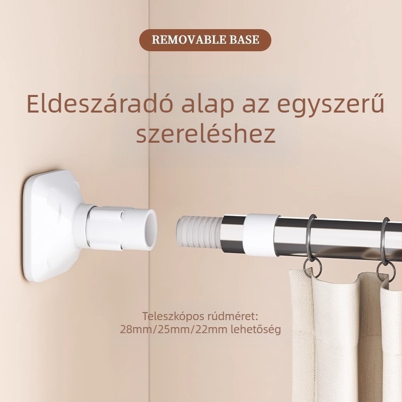 Rozsdamentes acélból készült szegély nélküli ablakba helyezhető ruhaszárító rúd, kihúzható falra szerelhető, erkélyre, modern minimalista dizájn, 2025-ben bemutatva.