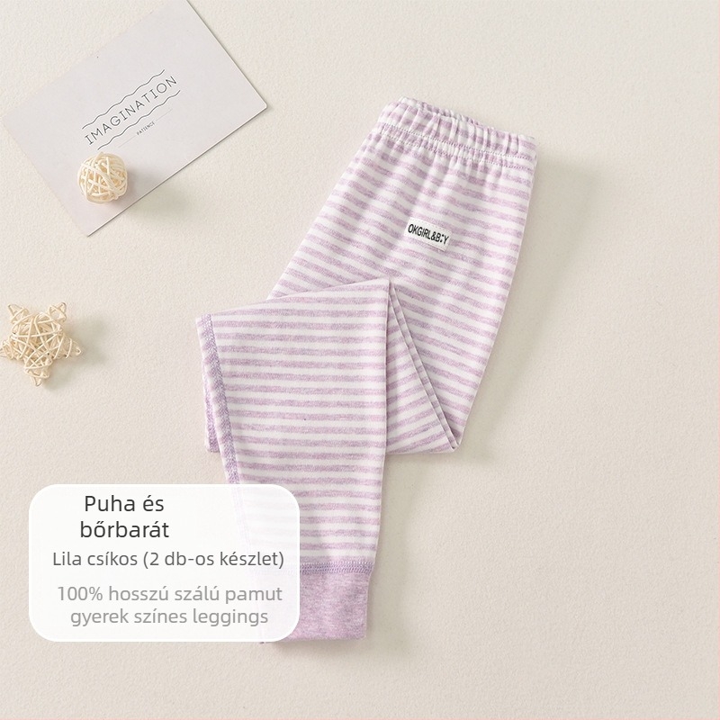 100% pamut gyerekeknek szánt alsóruha őszi–téli szezonra, középmagas derekú, nyitott ágyékkal, uniszex