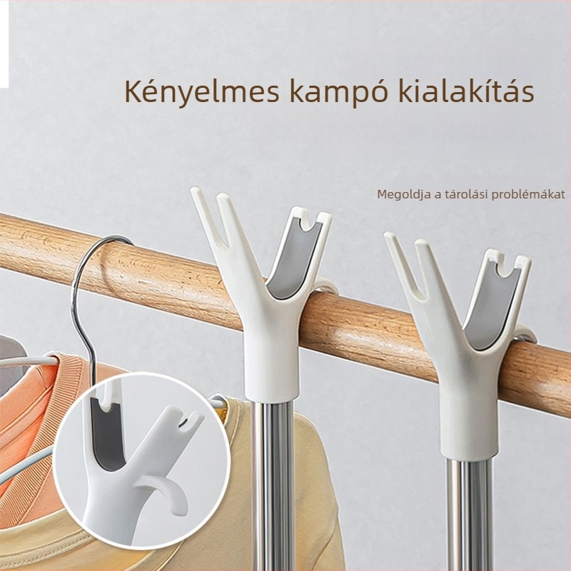 Kibővíthető ruhaszárító rúd – PP és rozsdamentes acél, balkoni használatra, modern minimalist stílus, Box Happy House