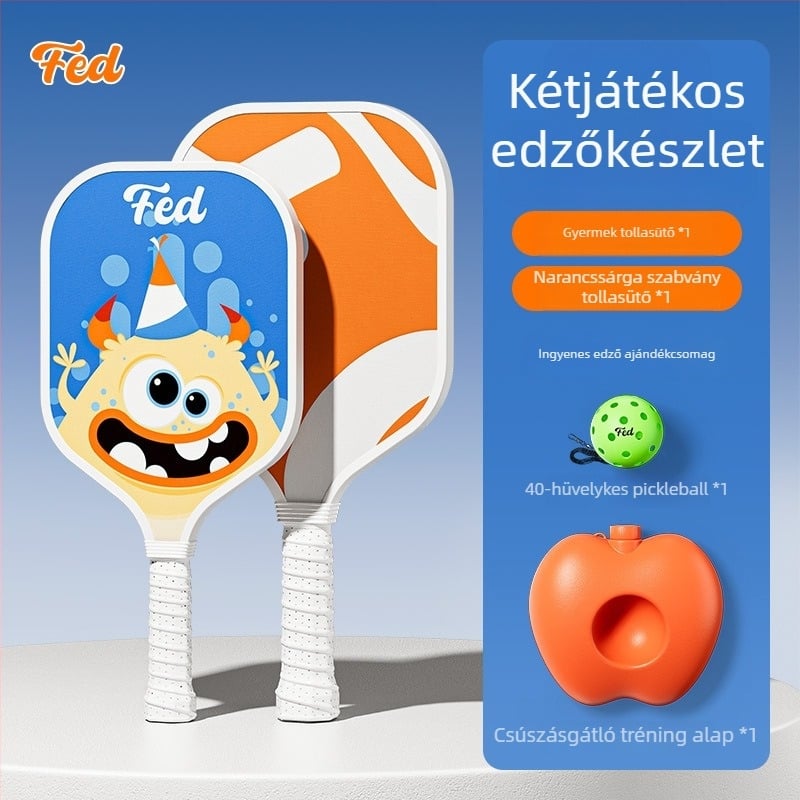 Gyerekeknek szóló pickleball ütő edzéskészlet — Feltun, üvegszálas anyagból, 200 g, fogantyú G5, kezdőbarát