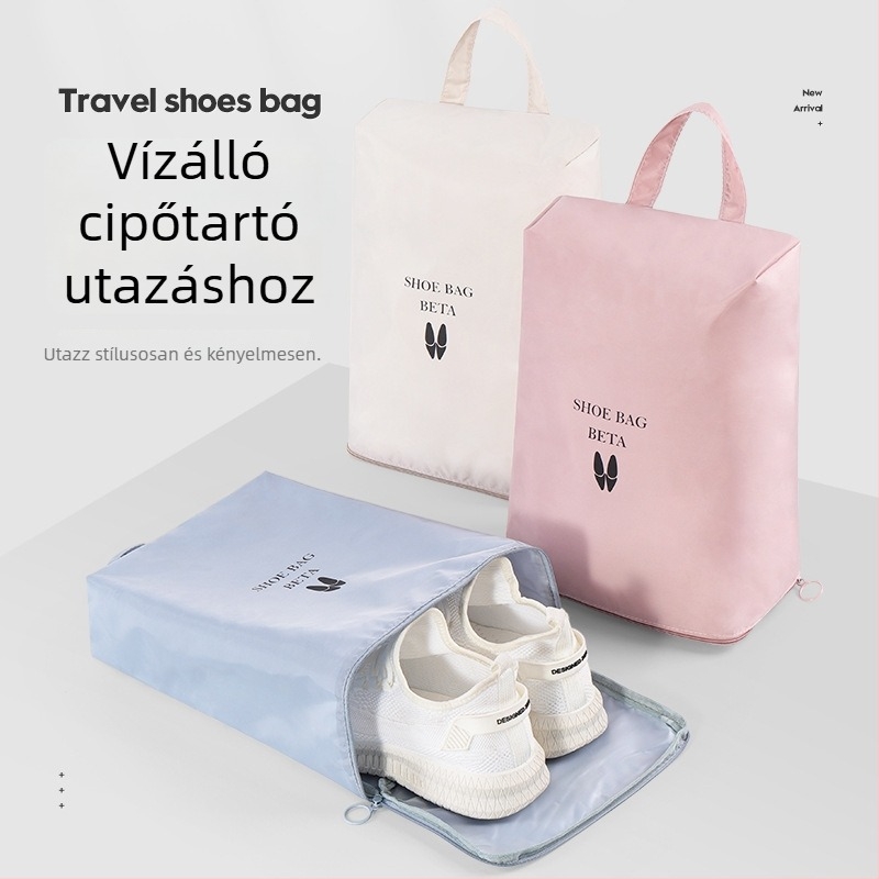 Cipő tároló táska (kocka alakú, twill anyagú, többfunkciós, cipők és csizmák számára)
