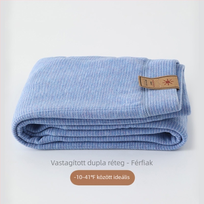 Gyerekeknek meleg velúr hosszú alsó - csíkos, vastított, középmagas derekú, ősz-téli, 62,5% poliészter