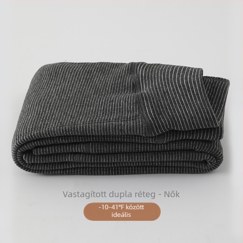 Gyerekeknek meleg velúr hosszú alsó - csíkos, vastított, középmagas derekú, ősz-téli, 62,5% poliészter