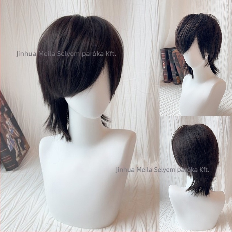 Férfi mullet paróka, modell 525, hőálló szálból, cosplayhez