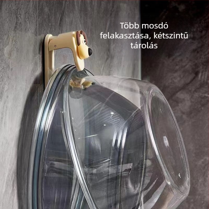 Fali mosdó akasztó szívófejjel – fúrás nélkül, műanyag, fürdőszoba