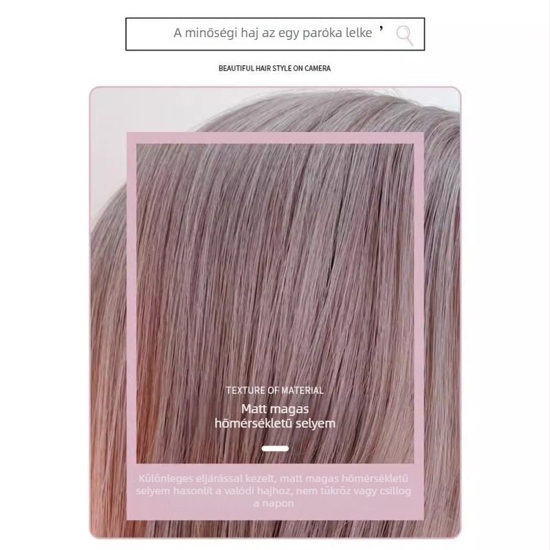 Kenny paróka nőknek, hosszú egyenes haj Qi frufruval, teljes fejfedés, hőálló szálak, nem festhető