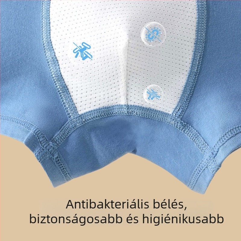 Uniszex gyerekeknek szánt pamut alsónemű rövidnadrág, 47,5% pamut fő anyagban, biztonsági szint A, 3–8 éveseknek (100–140 cm), dobozban csomagolva