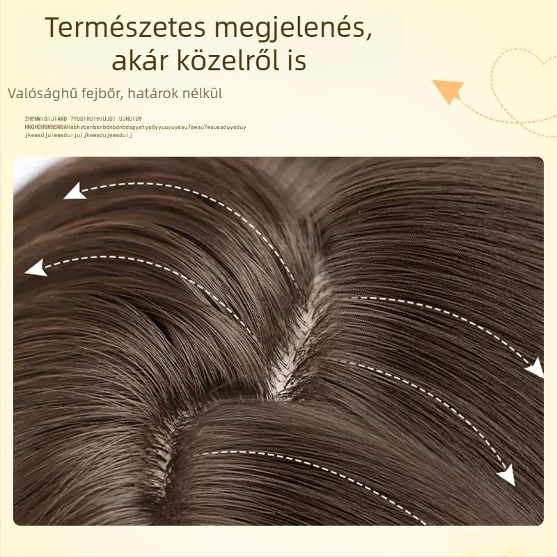 Női paróka - hosszú egyenes haj, magas hőálló szálak, teljes fejfedés, természetes hatás, középen elválasztott frufru