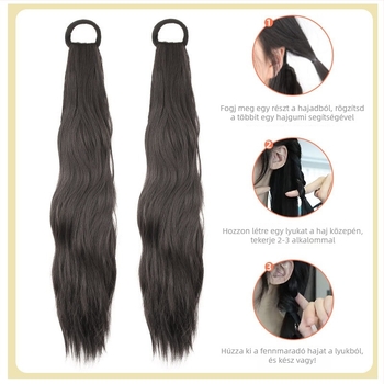 Paróka kettős copf, modell Sweet Double Ponytail; hajcsomó; hőálló huzal