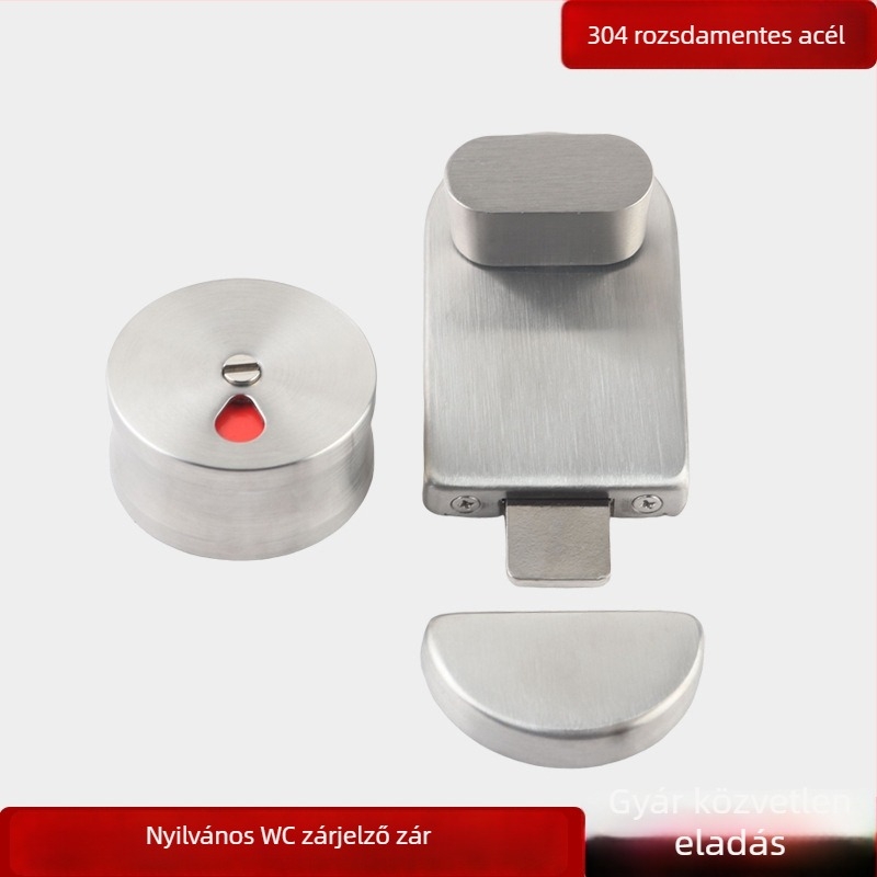 Ajtózár jelző a nyilvános mosdók elkülönítő falainak — 304 rozsdamentes acél, kefés felület, modern egyszerű stílus, Suoweigu márka