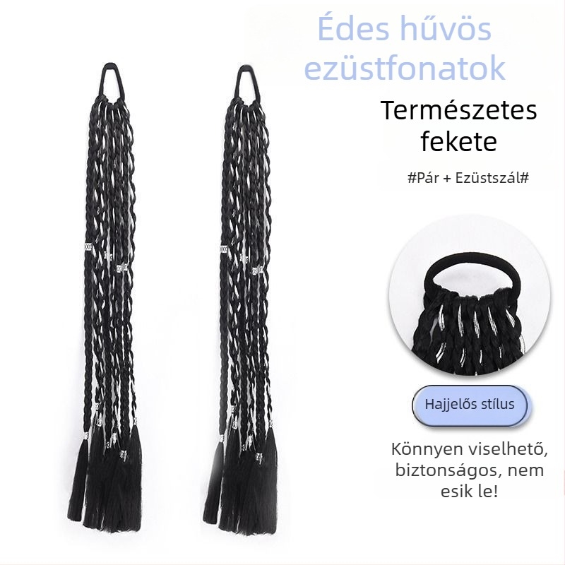 Lófarokkal ellátott paróka – kézzel készített, hőálló huzal, modell 121201, nőknek