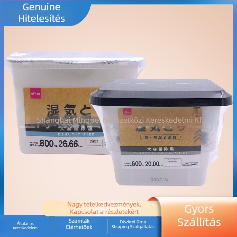Gardrób nedvességelszívó doboz – beltéri használatra, nedvesség-abszorpció, penész elleni védelem, Daiso