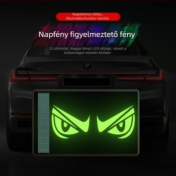 Maihui LED hátsó lámpa WD-370, napelemes, 3V, ABS ház, univerzális illeszkedés