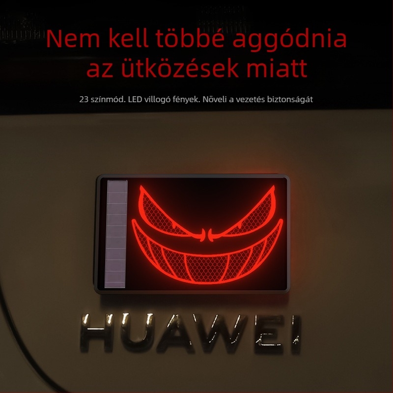 Maihui LED hátsó lámpa WD-370, napelemes, 3V, ABS ház, univerzális illeszkedés