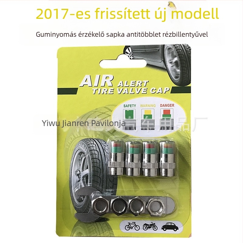 Gumiabroncsnyomás-figyelő sapka szenzorral – kisautókhoz, 0–200 psi, nagy precizitás