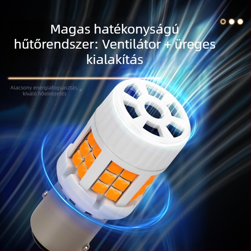 Autó LED jelzőfény Ba15s/BA15s/1157, alumínium, univerzális