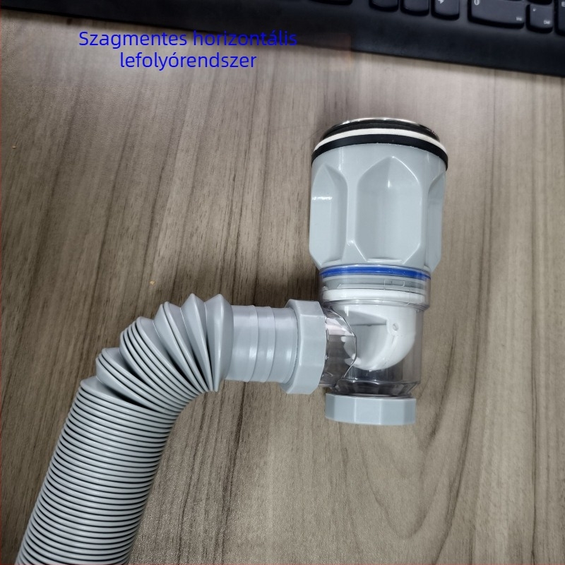 Szagtalanító mosdólefolyócső, S-ívű cső, ABS, XS-11, modern dizájn