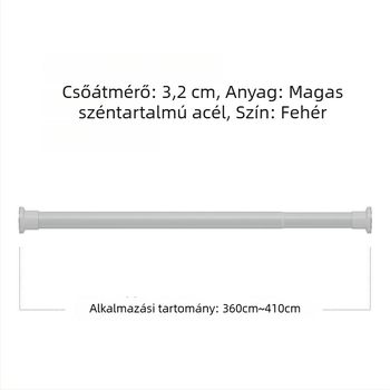Sűrített teleszkópos rúd – fúrás nélküli telepítés ruhákhoz és zuhanyfüggönyhöz, modern minimalist design, magas széntartalmú acélból