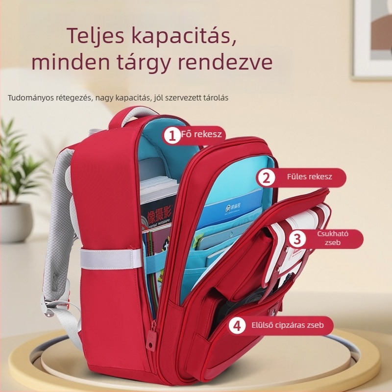 Oxford anyagú hátizsák, európai–amerikai retro stílus, uniszex, 3–4. osztály számára, iskolai használatra