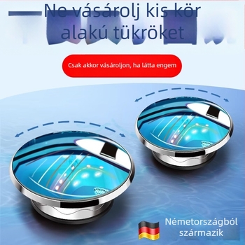 Mairich Autó hátsó tükör — kör alakú segédtükör holttérre, ultra-tiszta, 360° panorámás széles látómező, szívókorongos rögzítés