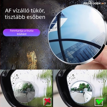 Mairich Autó hátsó tükör — kör alakú segédtükör holttérre, ultra-tiszta, 360° panorámás széles látómező, szívókorongos rögzítés