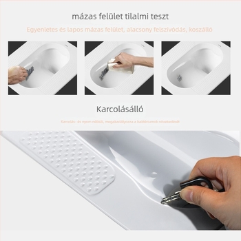 Műanyag guggoló WC tál, víztartály nélkül, vízzár nélkül, minimális üzemeltetési távolság 60 cm, kifolyócső átmérője 100 cm