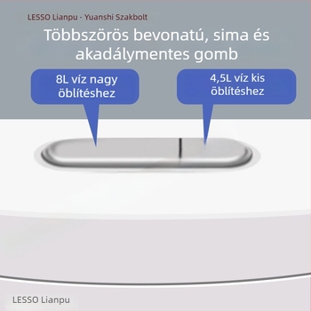 Lesso WC öblítő tartály – univerzális falra szerelhető, 4–7 L, kézi működtetés, PP anyag