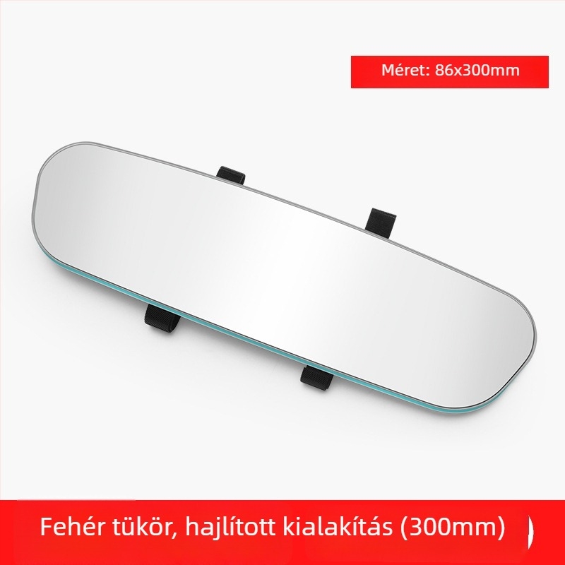 Autó belső visszapillantó tükre ívelt felülettel, tükröződésgátló HD üveg, ultra-szűk keret, állítható szögek