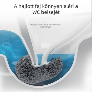 WC-kefe puha sörtékkel, falra szerelhető, hosszú nyél, alapgal együtt (műanyag, 80 g)