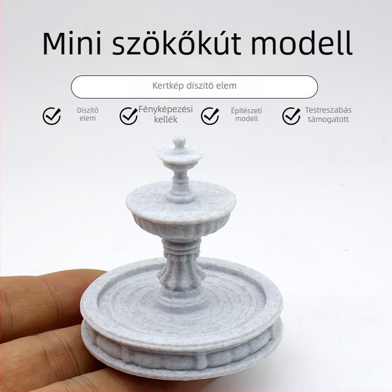Mikro táj, villa, kert vízparti tájkép mini vízáramlással járó modell 14+ korosztálynak; ideális a 15–35 éves fiatalok számára.