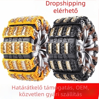 Gumiabroncsok csúszásgátló lánc autóhoz – Modell 1756, univerzális autókhoz, SUV-hoz, terepjáróhoz, MPV-hez, furgonhoz és pickuphoz; márka Ming che zhi bao, hivatalosan engedélyezett magánmárka
