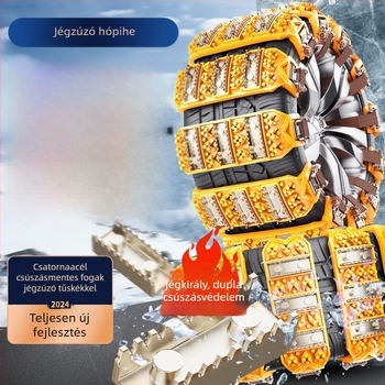 Gumiabroncsok csúszásgátló lánc autóhoz – Modell 1756, univerzális autókhoz, SUV-hoz, terepjáróhoz, MPV-hez, furgonhoz és pickuphoz; márka Ming che zhi bao, hivatalosan engedélyezett magánmárka