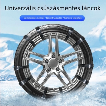 Universális autógumi csúszásgátló szalag, modell BS-5566, tömeg 80 g, kompatibilis a 165–255-ös gumikhoz, márka Hundred trees, testreszabás elérhető