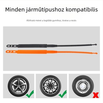 Universális autógumi csúszásgátló szalag, modell BS-5566, tömeg 80 g, kompatibilis a 165–255-ös gumikhoz, márka Hundred trees, testreszabás elérhető