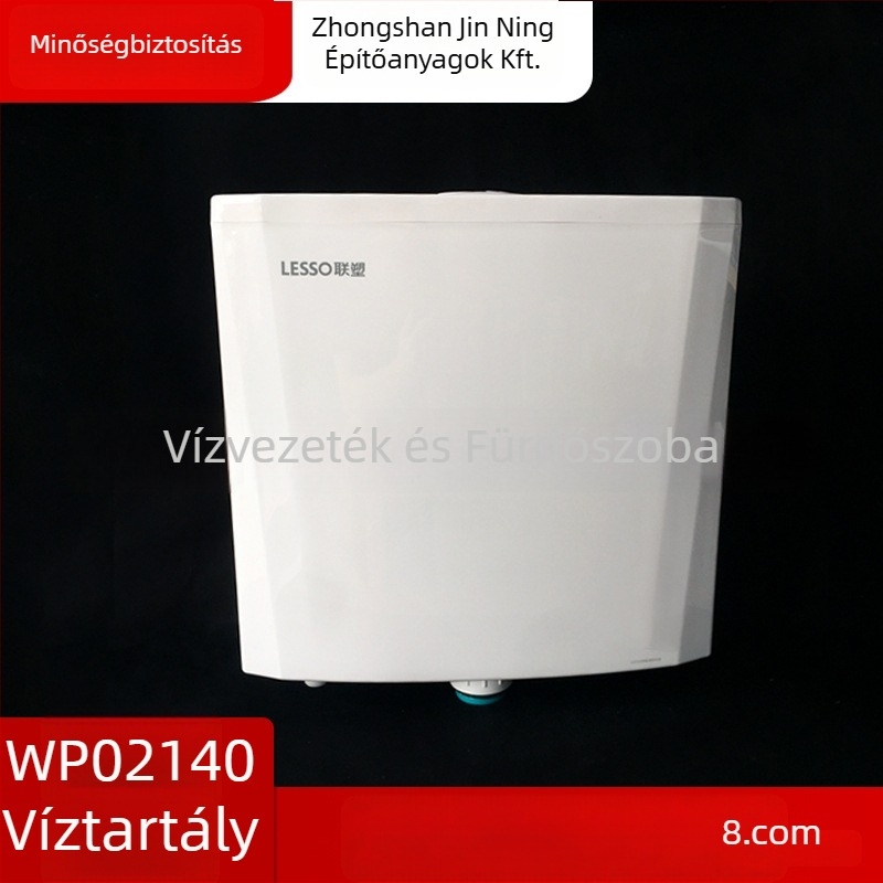 Liansu PP víztartály guggolós WC-hez — 6 liter öblítés, kézi működtetés, falhoz kapcsolódó lefolyás